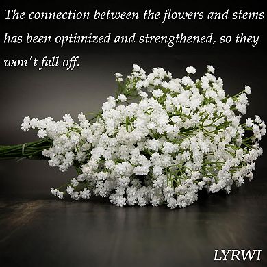 10PCS 21-inch Sturdy Artificial Baby’s Breath Flowers - Non-Shedding Design