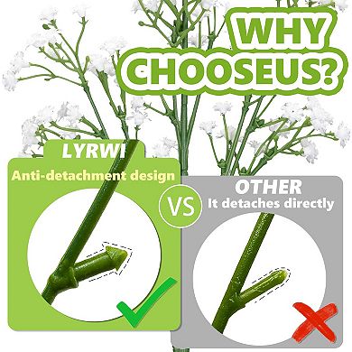 10PCS 21-inch Sturdy Artificial Baby’s Breath Flowers - Non-Shedding Design