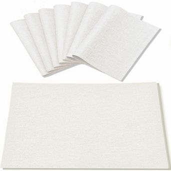 Cloth Placemats Set of 8, Linen Type Fabric Placemats Machine Washable Heat Resistant