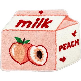 Fruit Cherry Bath Mat for Bathroom Cute Mats Non Slip Milk Cartoon Plush Shower Rug