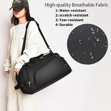 Waterproof Duffel Bag with Shoe & Wet Compartment, Multi-Use, 40L