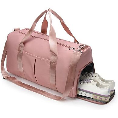 Waterproof Oxford Fabric Travel Bag with Shoe Compartment and Wet Goods Pocket