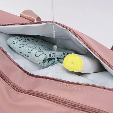 Waterproof Oxford Fabric Travel Bag with Shoe Compartment and Wet Goods Pocket