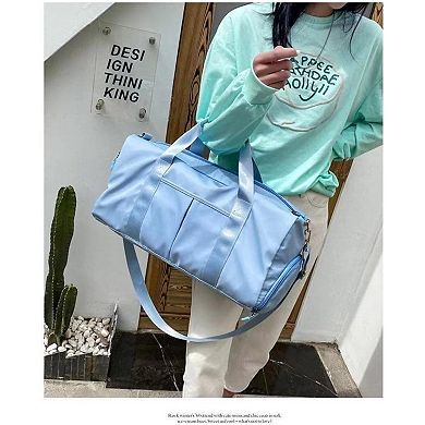 Waterproof Oxford Fabric Travel Bag with Shoe Compartment and Wet Goods Pocket