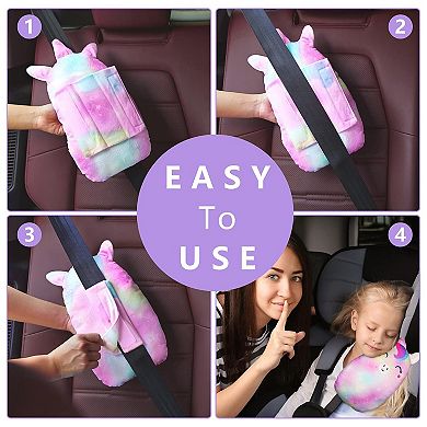 Soft Unicorn Car Seat Belt Pillow for Kids