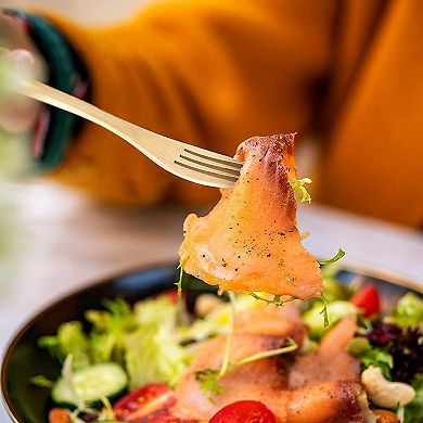 4 Piece Set With Reusable Wooden Spoon, Fork, Knife and Chopsticks