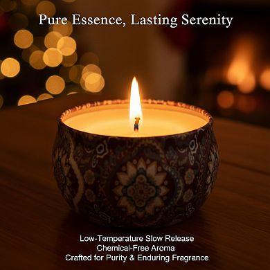 12 Pack Scented Candle Set 300H Burn Time Natural Soy Wax with Gift Box