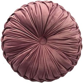 Round Velvet Pleated Pillow - Soft, Durable, Stylish