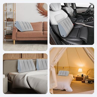 2-Pack Lightweight Inflatable Wedge Pillow for Travel & Relaxation