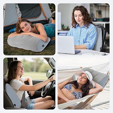 2-Pack Lightweight Inflatable Wedge Pillow for Travel & Relaxation