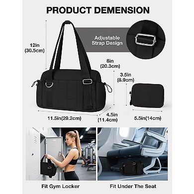 Women's Mini Gym Bag, Multi-Purpose, Organized, Lightweight