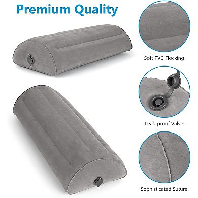 Ergonomic Inflatable Half Moon Pillow for Pain Relief