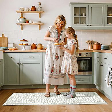 Boho Floral Kitchen Rugs Sets 3 Pcs Christmas Kitchen Rugs Bathroom Carpets Winter Floor Mat