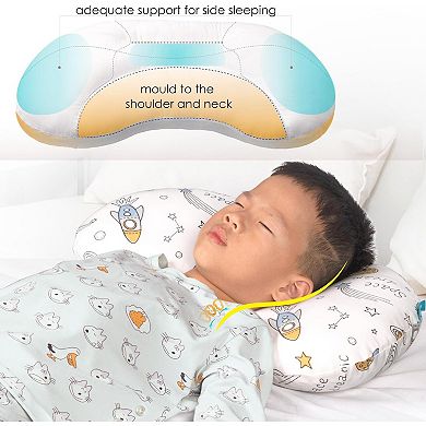 Toddler Pillow 12x22", Soft, Quilted, Hypoallergenic, Machine Washable, Ages 3-8