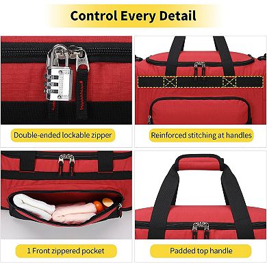 55L Duffle Bag - Multi-Pocket, 600D Polyester, Adjustable Strap, Outdoor & Fitness