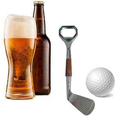 Golf Club Bottle Opener with Cap Catcher - Unique Gift for Golf & Beer Lovers