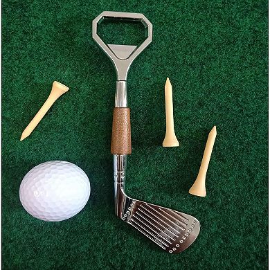 Golf Club Bottle Opener with Cap Catcher - Unique Gift for Golf & Beer Lovers