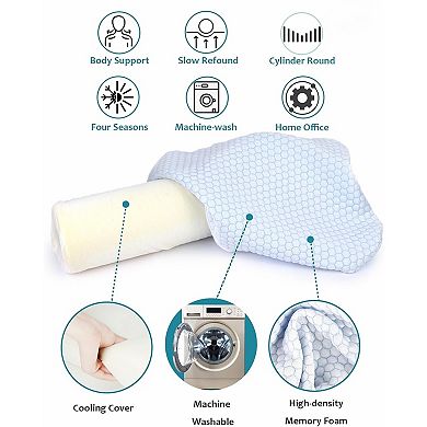 Memory Foam Neck Roll Pillow for Sleep and Pain Relief