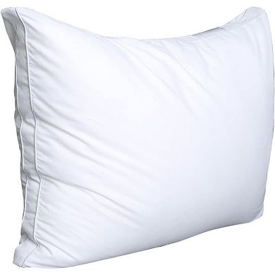 Soft Fluffy Down Alternative Pillow, Great Support, 100% Cotton Cover, Easy Care
