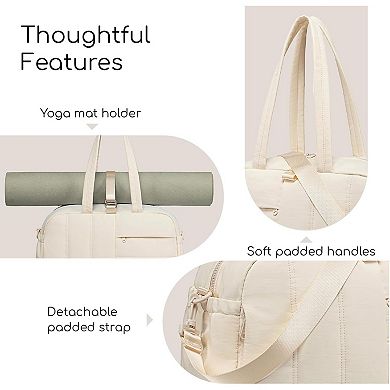 Yoga Mat Holder, Multi-Pocket, Lightweight, Water-Resistant Weekender Bag