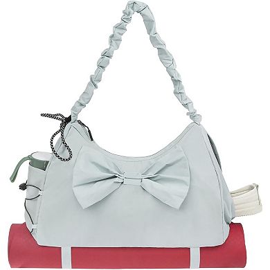 Yoga Mat & Gym Bag with Shoe Compartment, Wet Pocket, Adjustable Straps