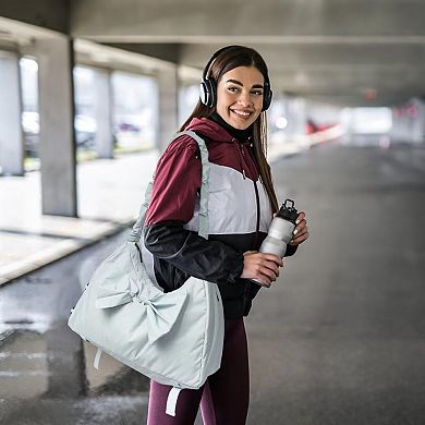 Yoga Mat & Gym Bag with Shoe Compartment, Wet Pocket, Adjustable Straps