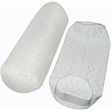 Adjustable Shredded Latex Roll Pillow for Knee, Back, Ankle Support
