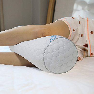 Adjustable Shredded Latex Roll Pillow for Knee, Back, Ankle Support
