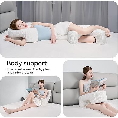 Memory Foam Side Sleeping Pillow with Arm Holes for Comfort