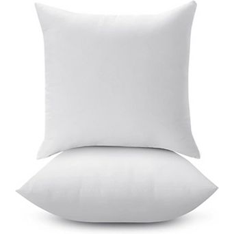 Soft Polycotton Pillow Inserts - 18x18" Pack of 2 for Home Decor