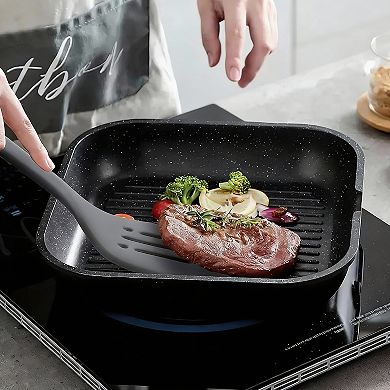 BPA Free Heat Resistant Silicone Kitchen Set - 5 Utensils for Baking & Cooking