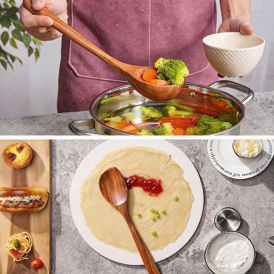 10P Premium Wood Kitchen Utensils Set with Holder