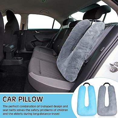 2 Pcs Car Travel Pillow, U-Shaped Design, PP Cotton Filled, Durable, Versatile