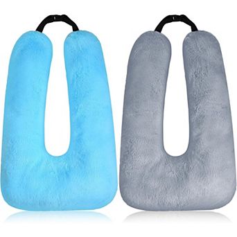 2 pc Car Travel Pillow, U-Shaped Design, PP Cotton Filled, Durable, Versatile