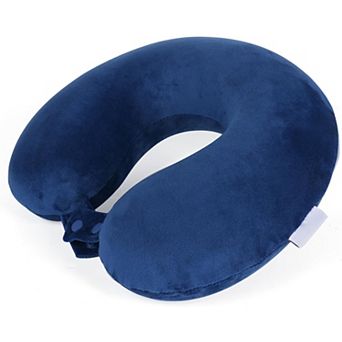 Travel Neck Pillow 100% Pure Memory Foam Airplane Pillow for Head Support