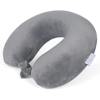 Travel Neck Pillow 100% Pure Memory Foam Airplane Pillow for Head Support