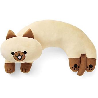 U-Shaped Cat Plush Pillow, Cute Plushies, 20" - Ultrasoft Cat Stuffed Animal, Birtday Gift