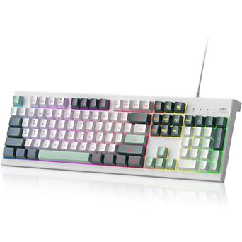 Creamy Keyboards,K2 Classic Keyboard Wired RGB Backlit 104 Keys Waterproof Ergonomic Keyboard