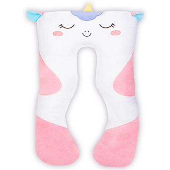 47x23 Inch U Shaped Long Plush Body Pillows, Stuffed Animal Unicorn Soft Large Pillow