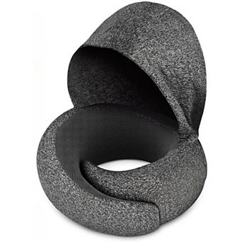 Travel Pillow - Hooded Neck Pillow Airplane Memory Foam Filling for Plane, Office