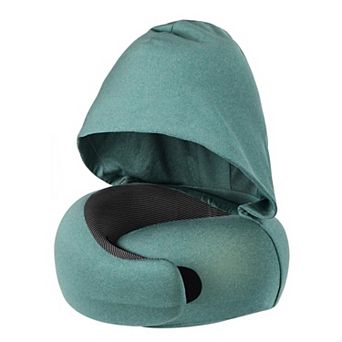Travel Pillow - Hooded Neck Pillow Airplane Memory Foam Filling for Plane, Office