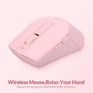 2.4 Gigahertz Ultra-Slim Wireless Keyboard and Mouse Combo, Multimedia Office Keyboard for PC