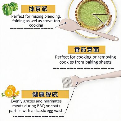 24 Pcs Silicone Kitchen Utensils Set with Stainless Steel Handles