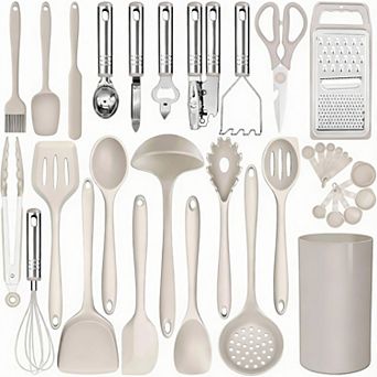 446F Heat Resistant Silicone Cooking Utensils Set - Durable, Nonstick, Easy Clean