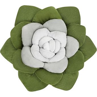Flower Throw Pillow - 17.8" Plant Shaped Cushion, Soft Plush Decorative Pillow