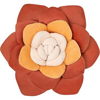Flower Throw Pillow - 17.8" Plant Shaped Cushion, Soft Plush Decorative Pillow
