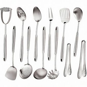 12 pc Eco Friendly Stainless Steel Cooking Utensils Set