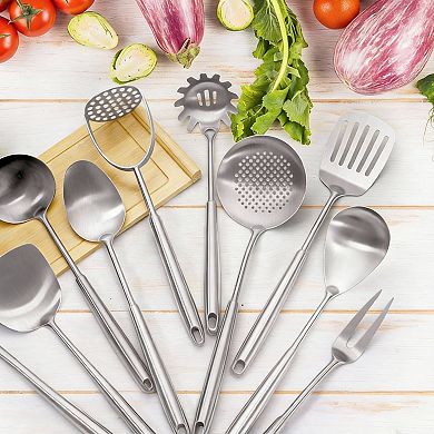 12 Piece Eco Friendly Stainless Steel Cooking Utensils Set