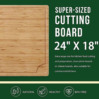 24 Inch Extra Large Bamboo Cutting Board