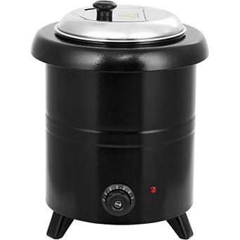 10L Straight Cylinder Small Mouth Lid Soup Warmer